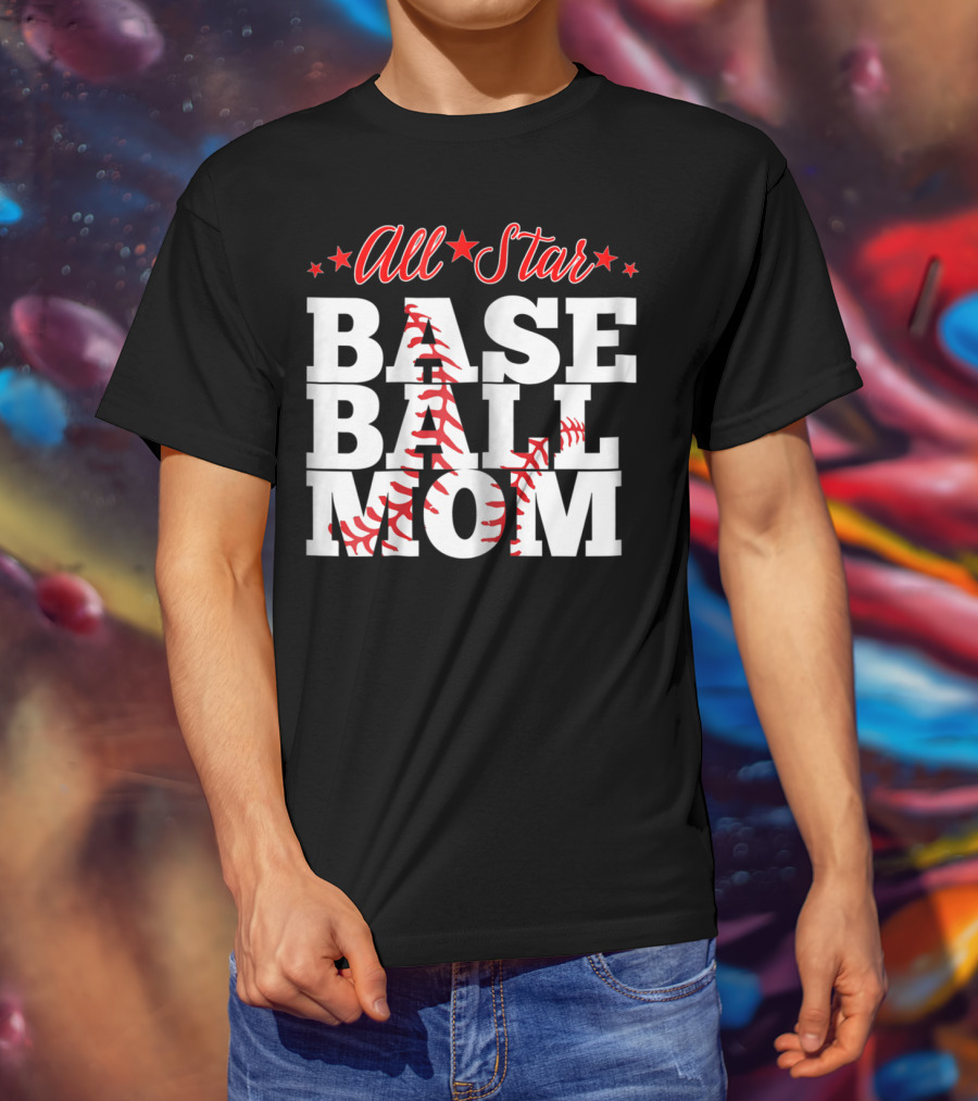 All Star Baseball Mom T-Shirt