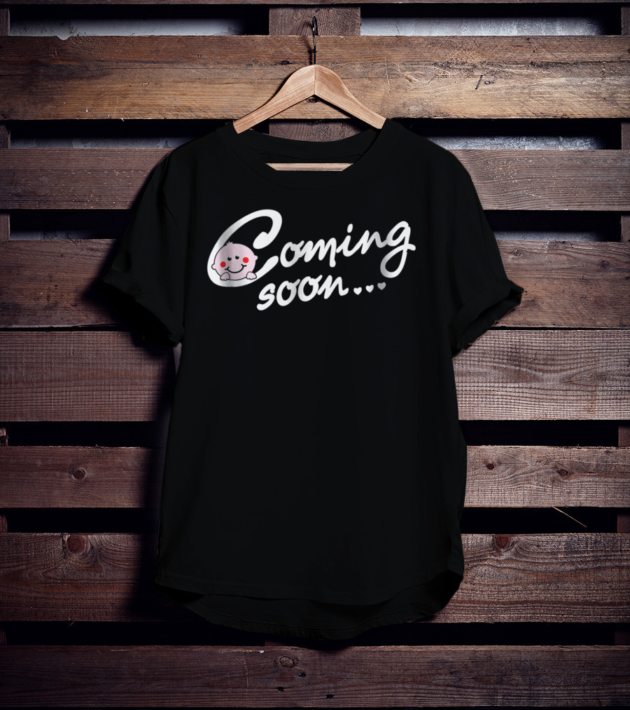 Coming Soon Baby Loading Mom To Be Cute Baby Face And Heart T-Shirt