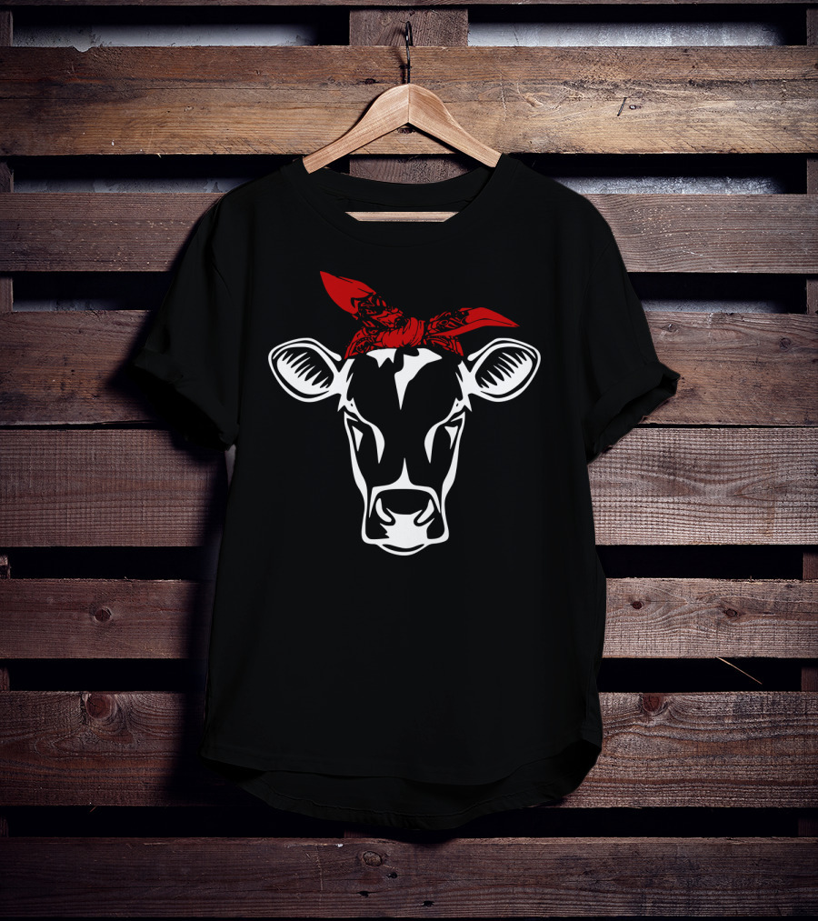Cow With Red Bandana Heifer Farm T-Shirt