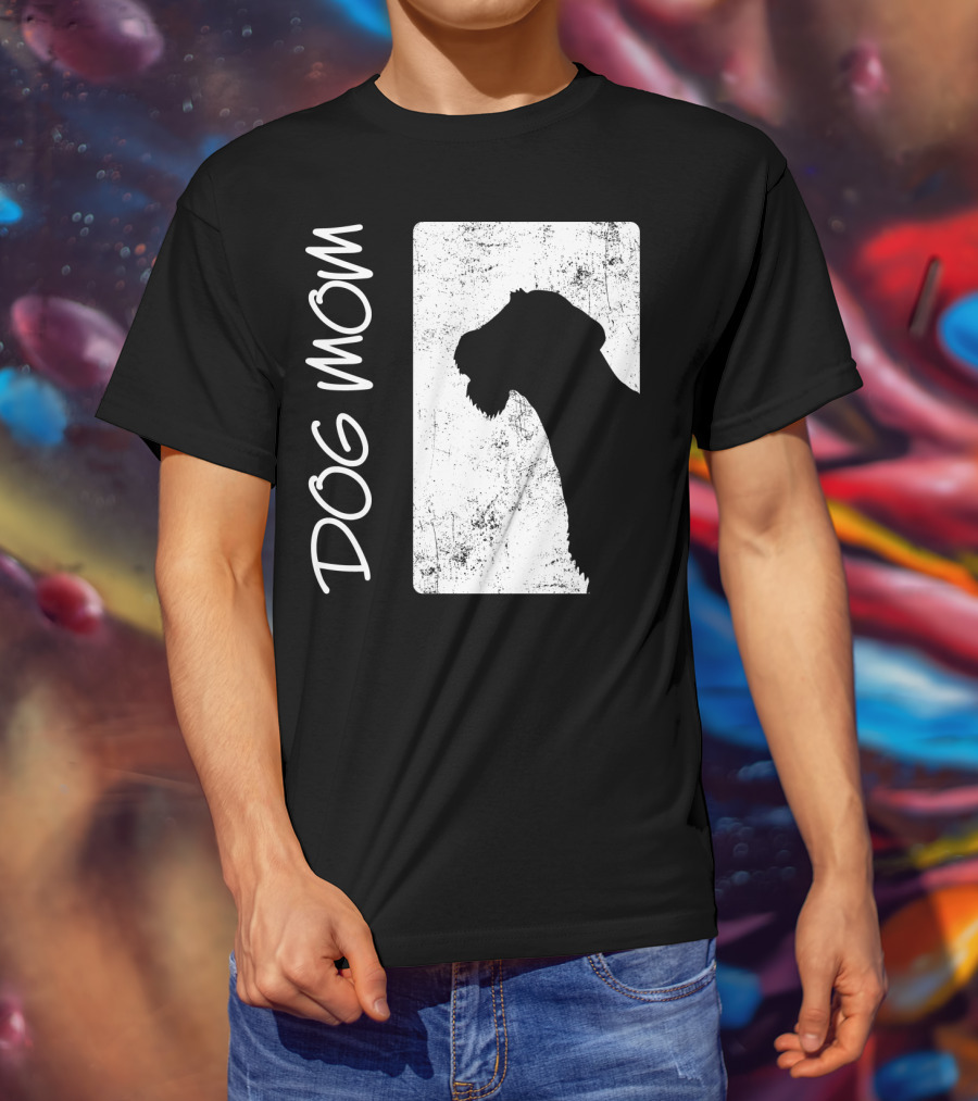 Dog Mom Airedale Terrier Silhouette S72 T-Shirt