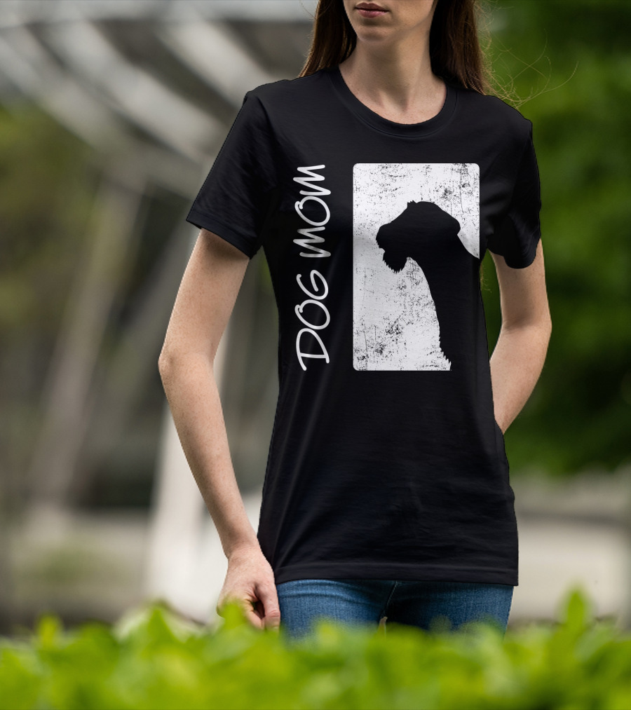 Dog Mom Airedale Terrier Silhouette S72 T-Shirt