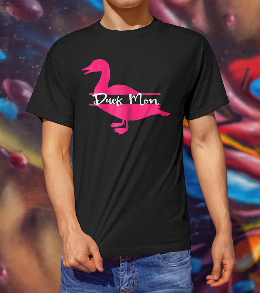 Duck Mom Rouen Pekin Duck Pink T-Shirt