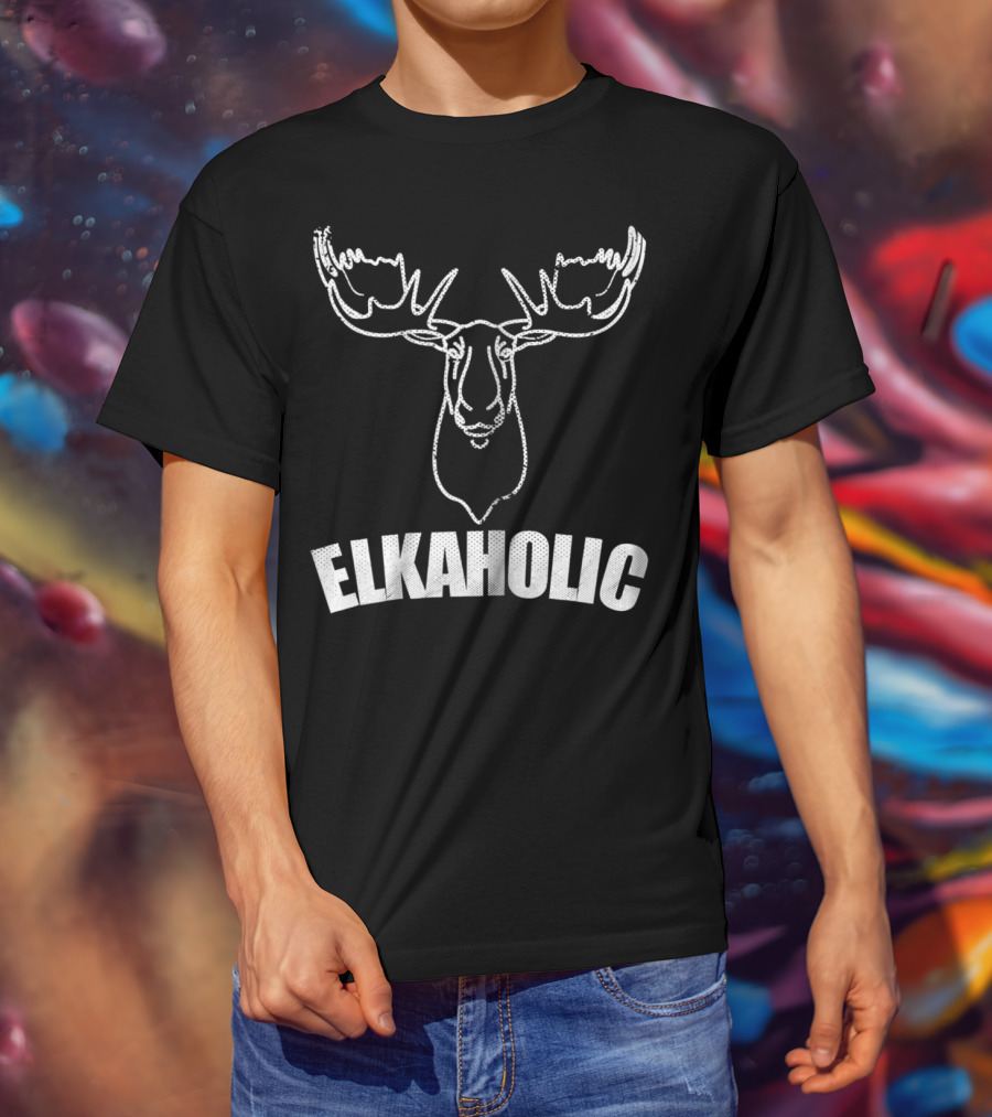 Elkaholic Funny Elk Hunting Mom Hunter46 T-Shirt