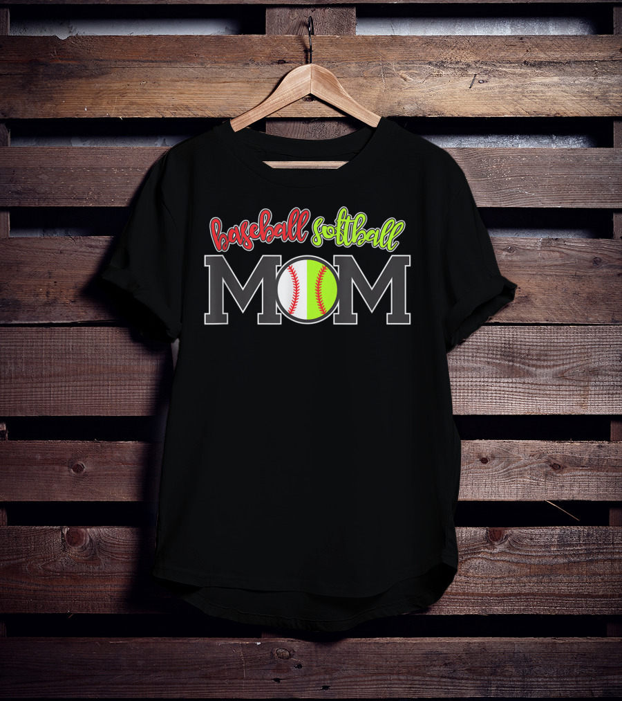 Baseball Softball Mom Funny Fan Game Sports Ball Dad T-Shirt
