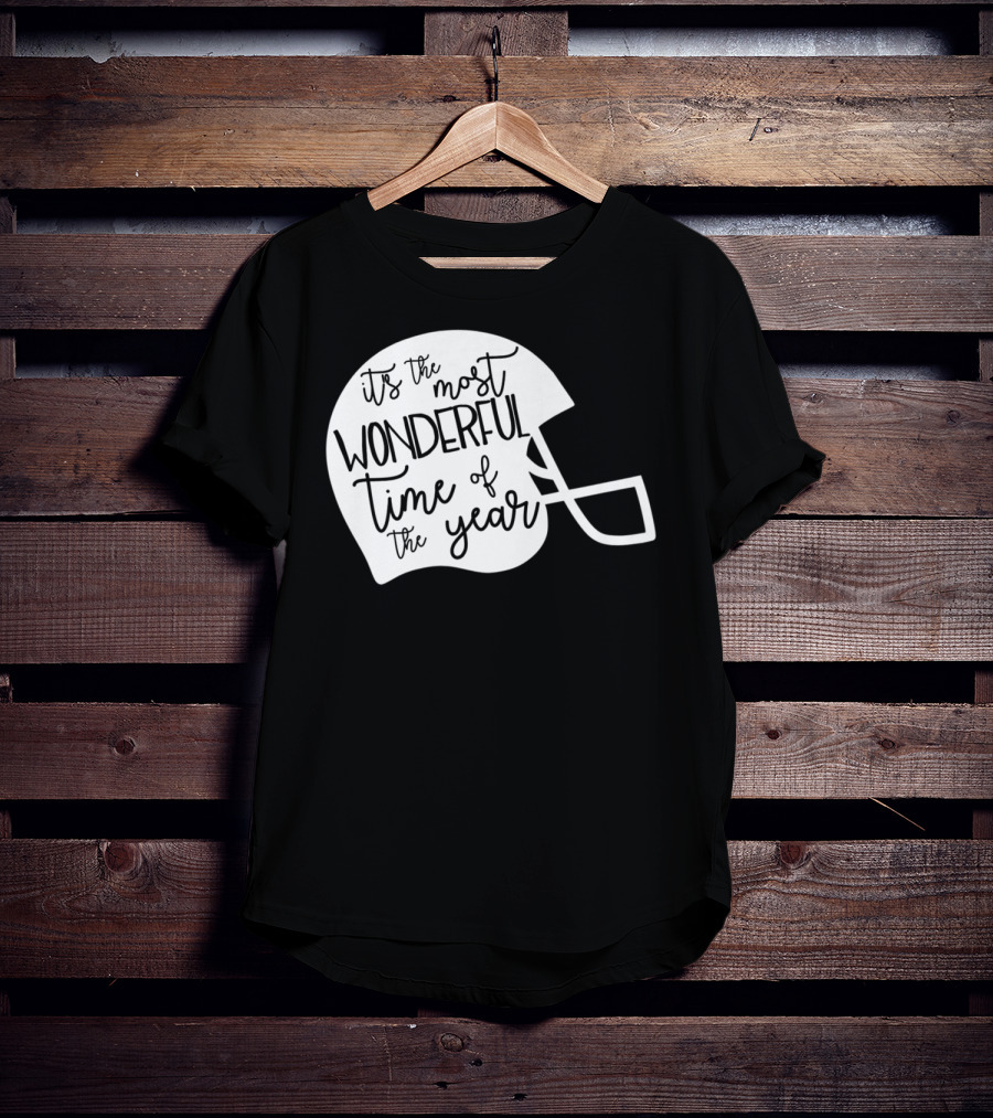 It's The Most Wonderful Time Of The Year Football Helmet Mom Mama Fan4 T-Shirt