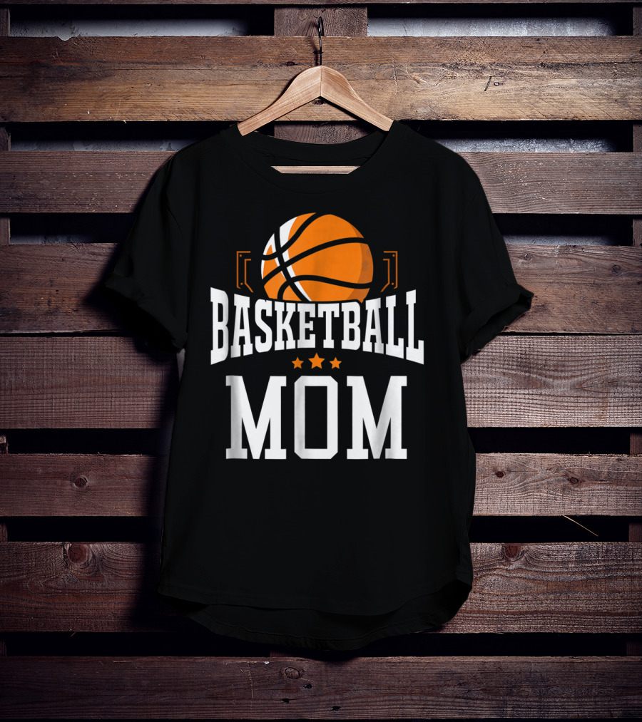 Basketball Mom Stars Hoop Sport T-Shirt