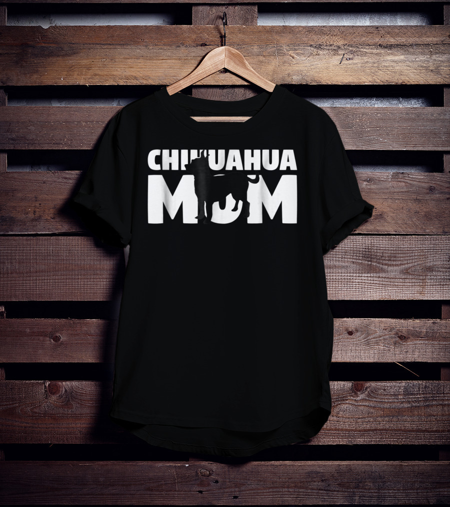 Chihuahua Mom Silhouette Dog Lover Mother's Day Gift T-Shirt