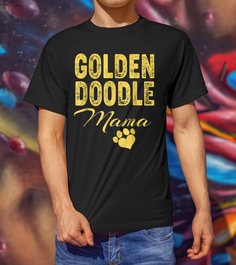 Goldendoodle Mama Paw Print Fun Idea8 T-Shirt