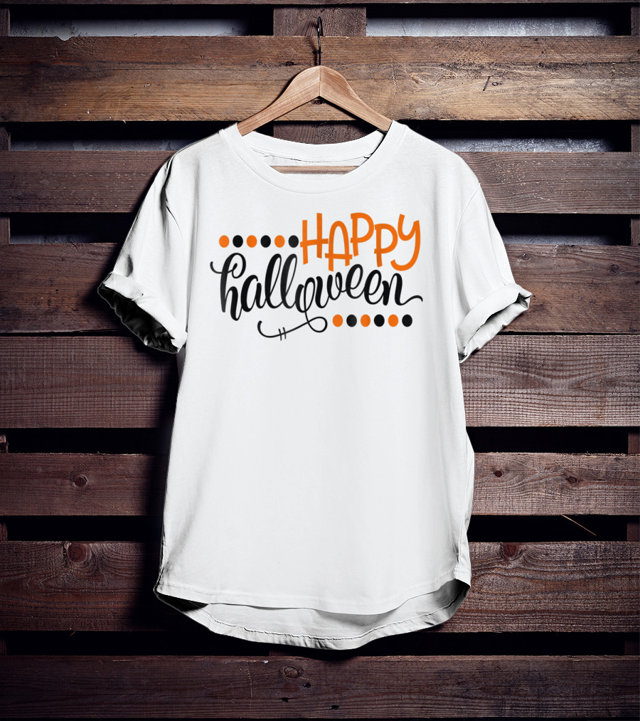 Happy Halloween Kids Teacher Mom Wife Dad 7 T-Shirt
