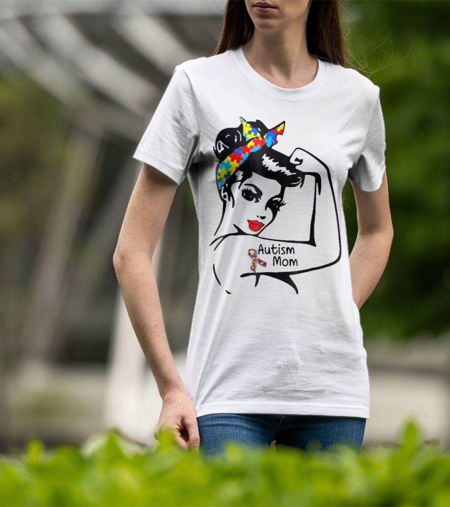 Autism Mom Iron On Autism Awareness Patch T-Shirt