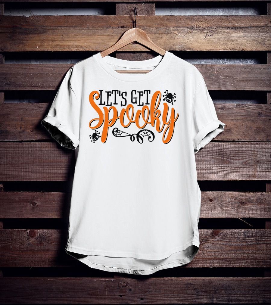 Let's Get Spooky Halloween Teacher Mom 7 Creepy Spiders T-Shirt