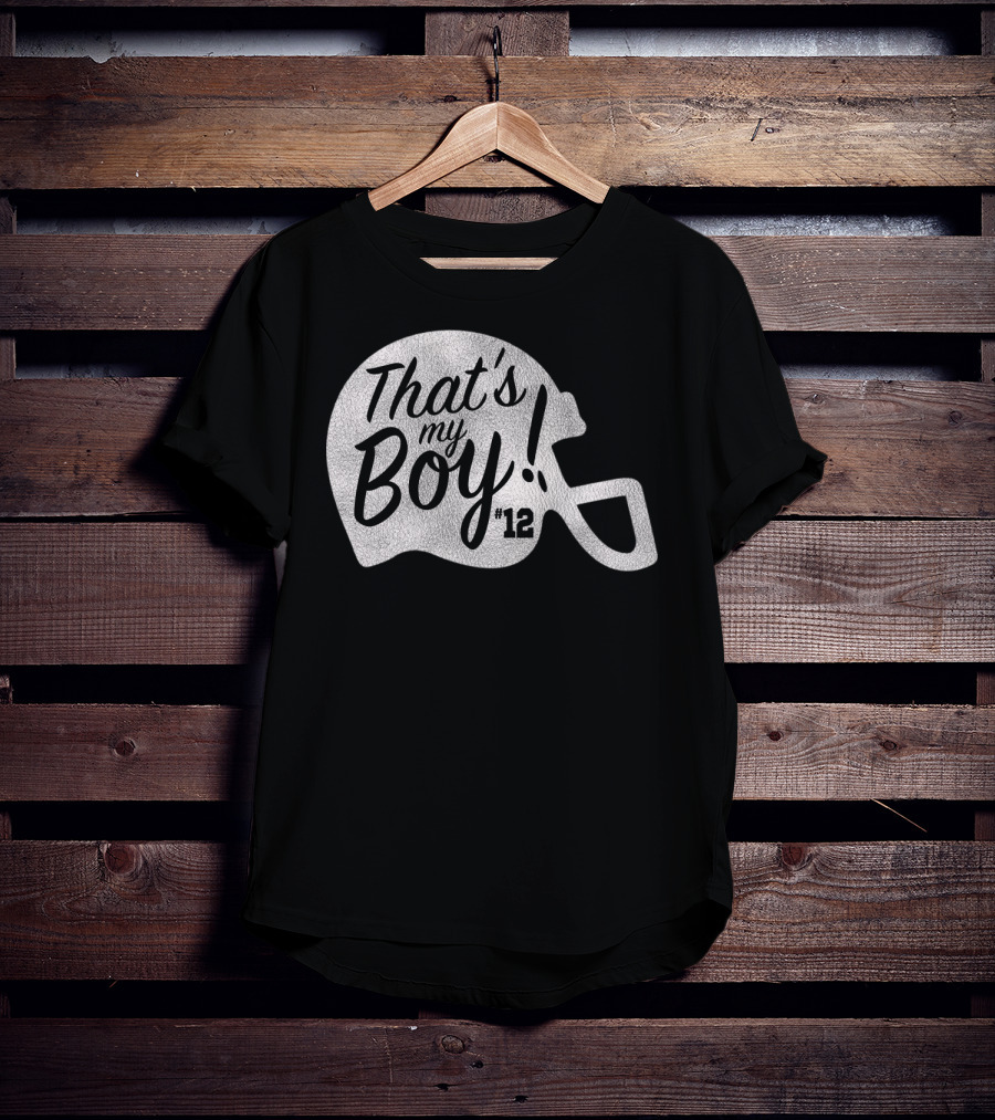 That's My Boy 12 Football Helmet T-Shirt
