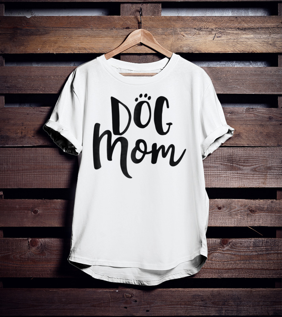 Dog Mom Womens Cute Paw Print Top9 T-Shirt