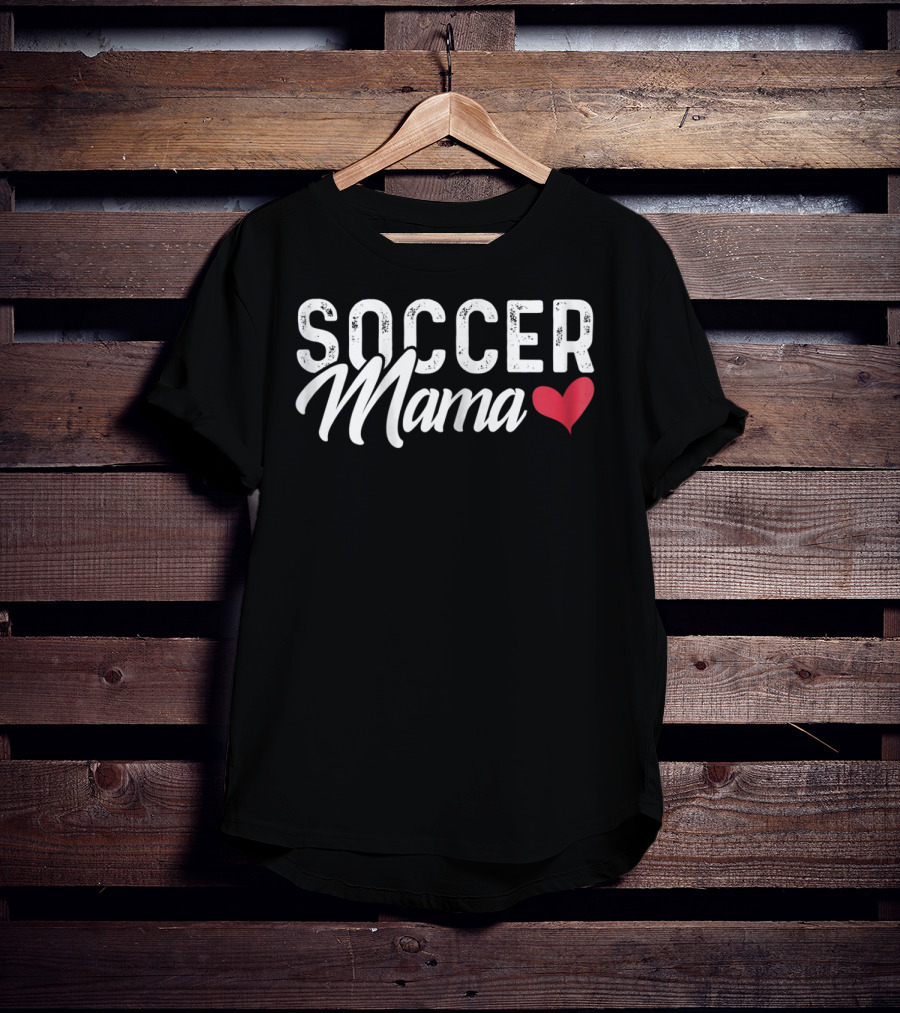 Soccer Mama Heart Football Mom T-Shirt