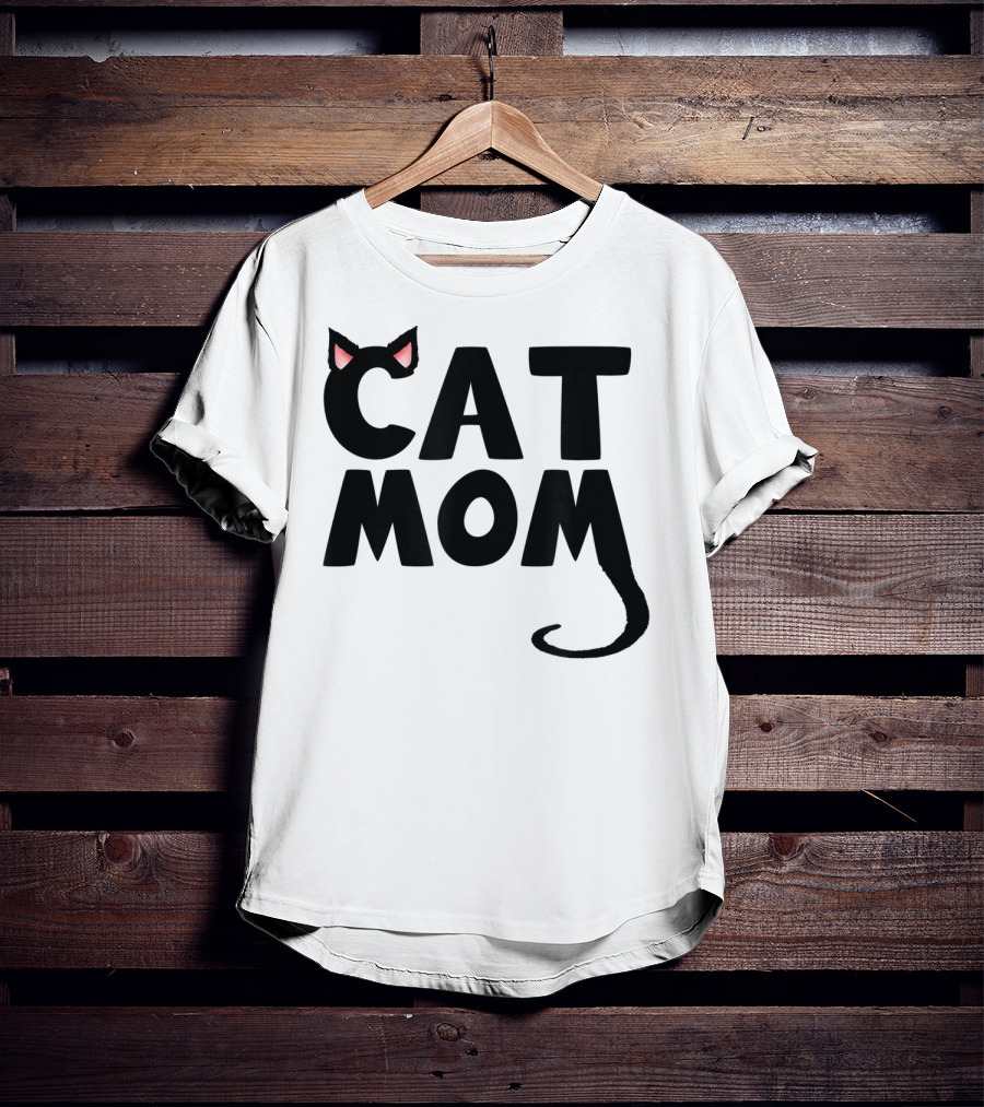Cat Mom With Cat Ears And Tail T-Shirt