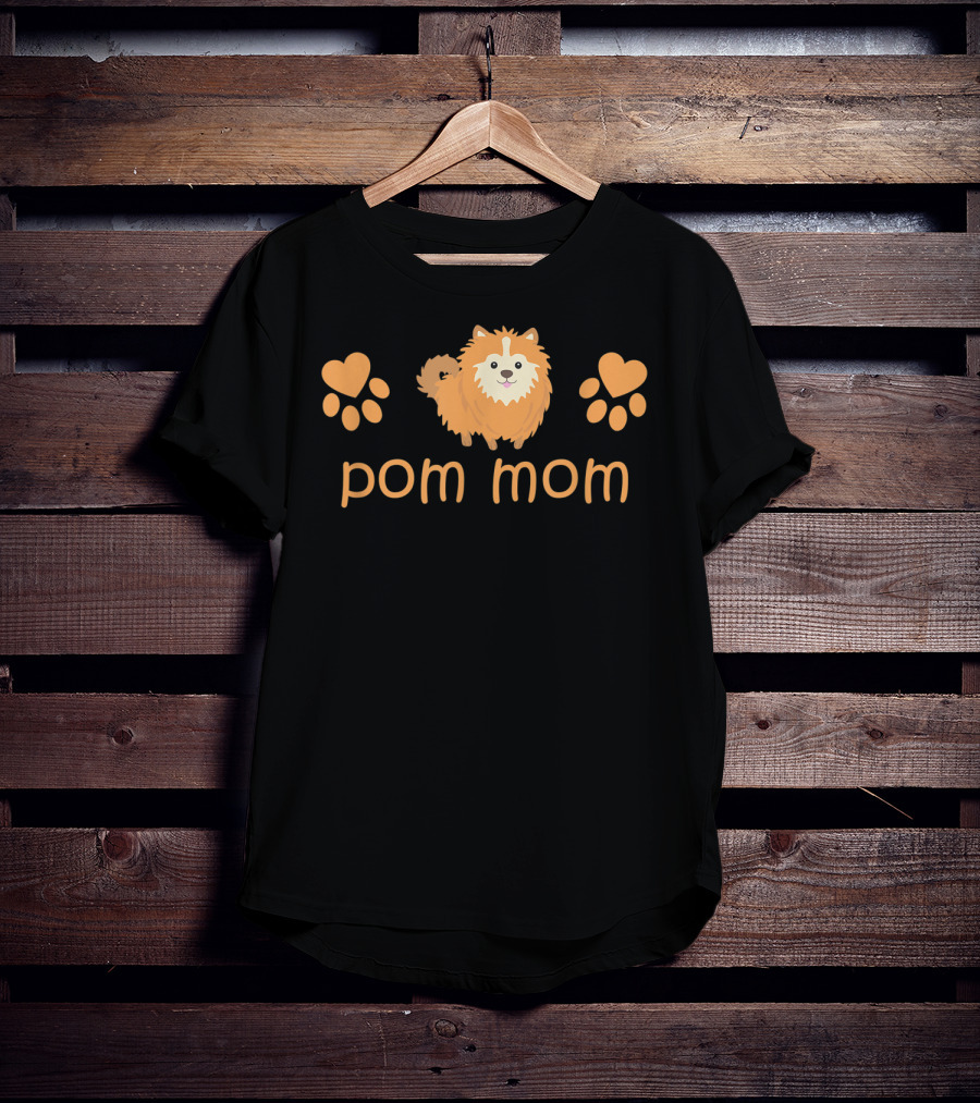 Pom Mom Cute Funny Pomeranian For Lovers T-Shirt