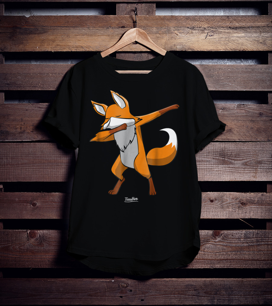 Dabbing Fox Dab Red Fox Animal Fox Mom Funny Fox Lover TeeHive T-Shirt
