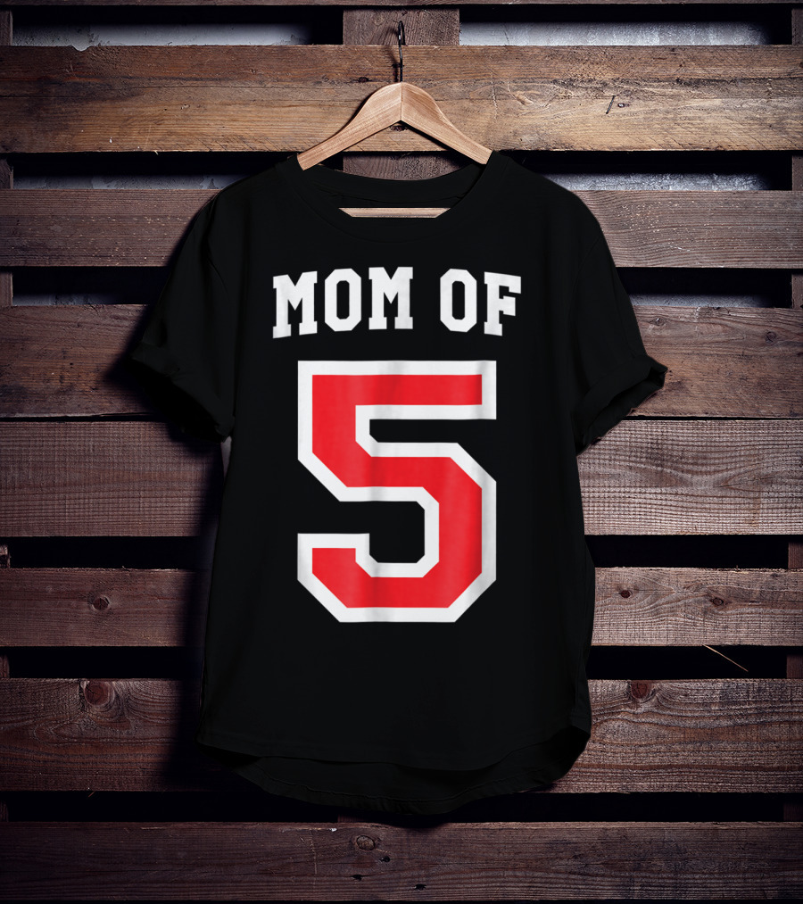 Mom Of 5 Baseball Jersey T-Shirt