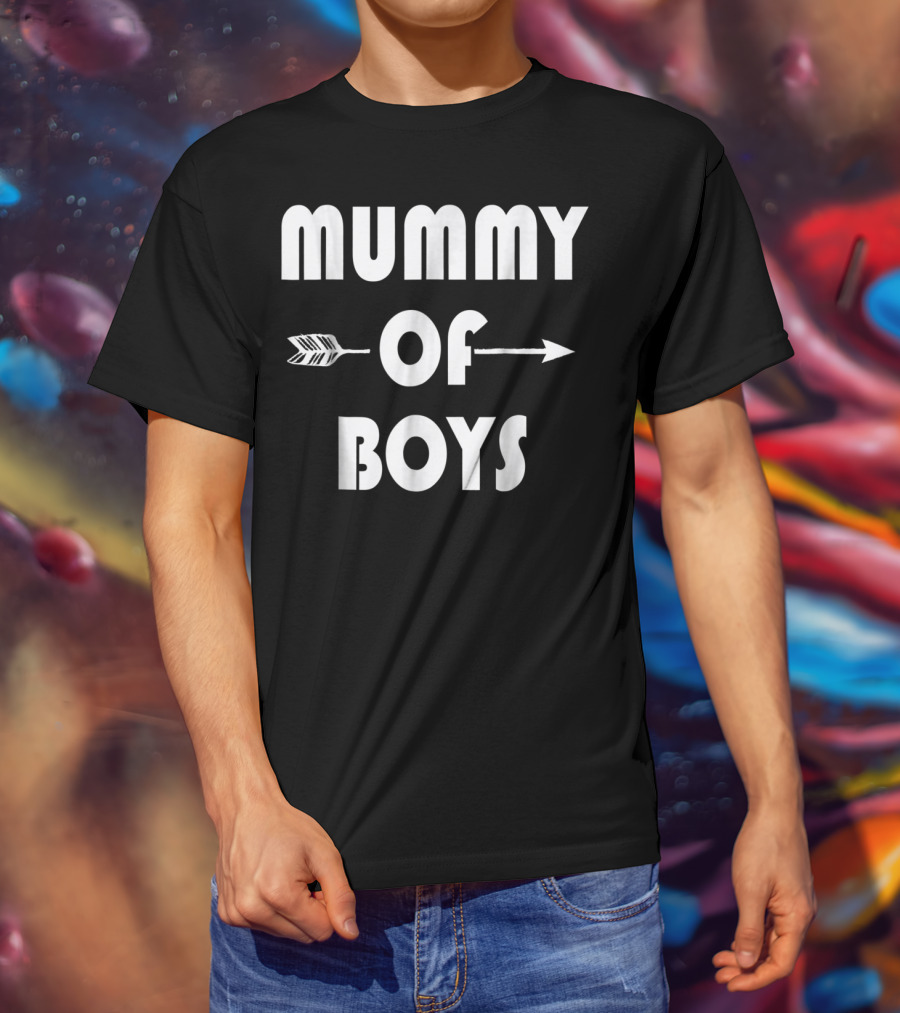 Mummy Of Boys Arrow Motif T-Shirt