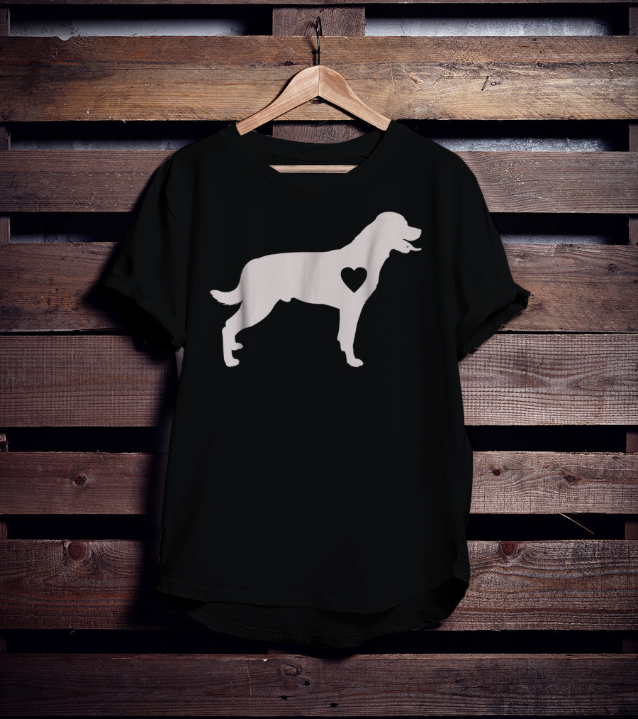 Rottweiler Heart Silhouette Dog Mom Love Idea Dog Mom92 T-Shirt