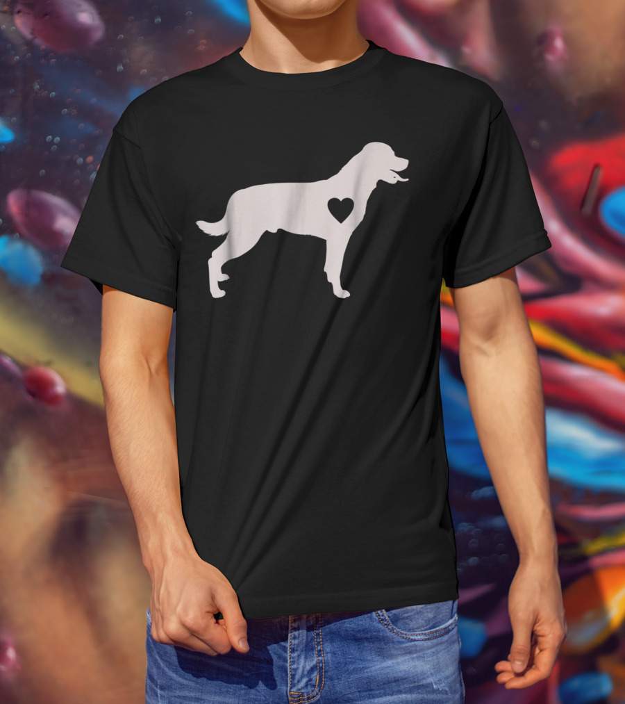 Rottweiler Heart Silhouette Dog Mom Love Idea Dog Mom92 T-Shirt