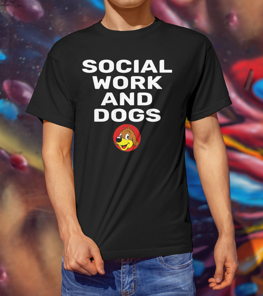 Social Work And Dogs Owner Lover Puppy Face T-Shirt