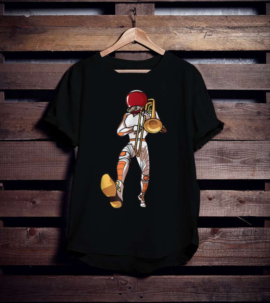 Trombone Mom Space Marching Band High School Mother T-Shirt