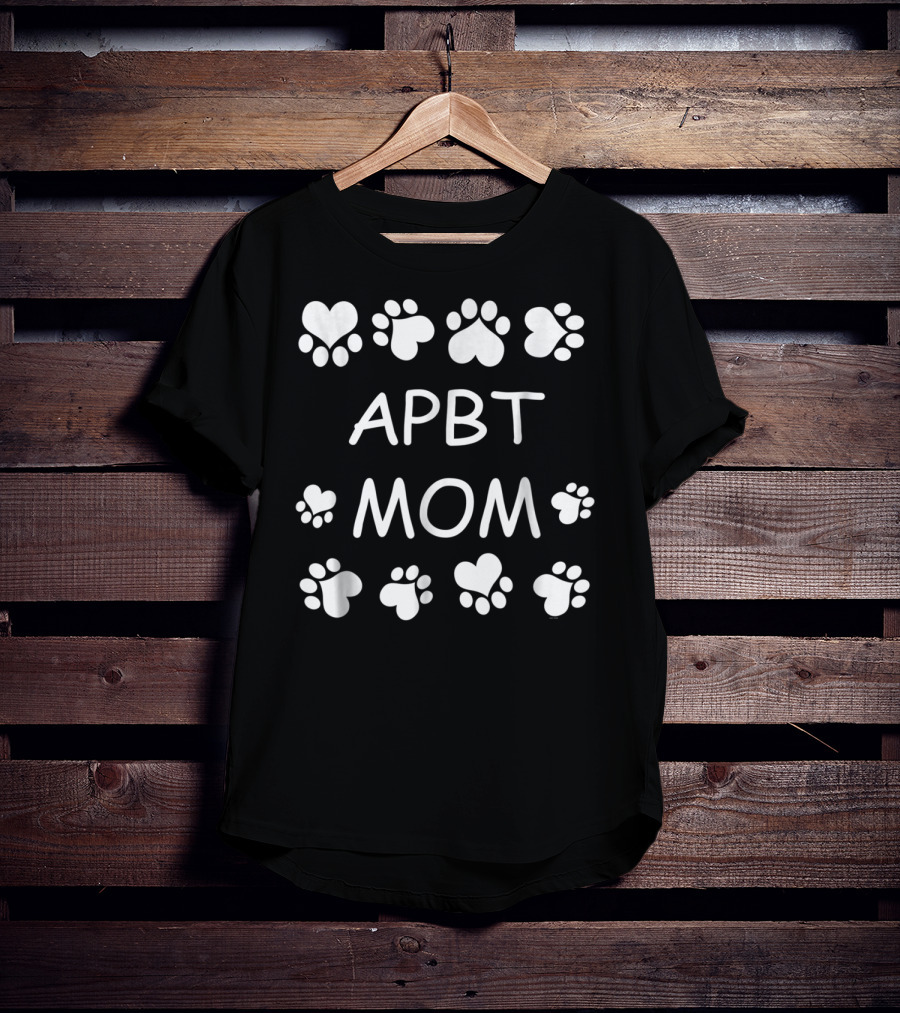 APBT Mom Lovers Paw Heart Christmas Birthday T-Shirt
