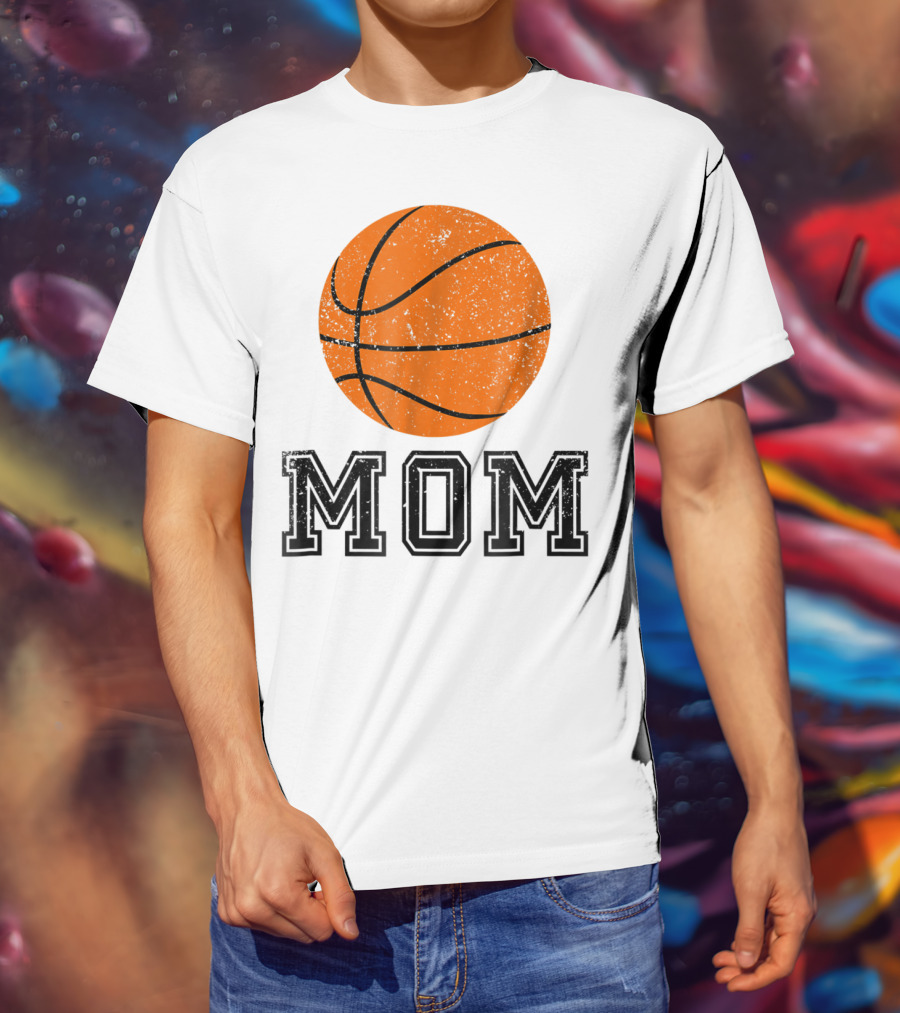 Basketball Mom Minimalist Ball MOM Mas88 T-Shirt
