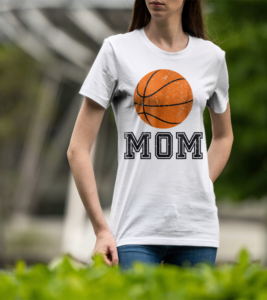 Basketball Mom Minimalist Ball MOM Mas88 T-Shirt