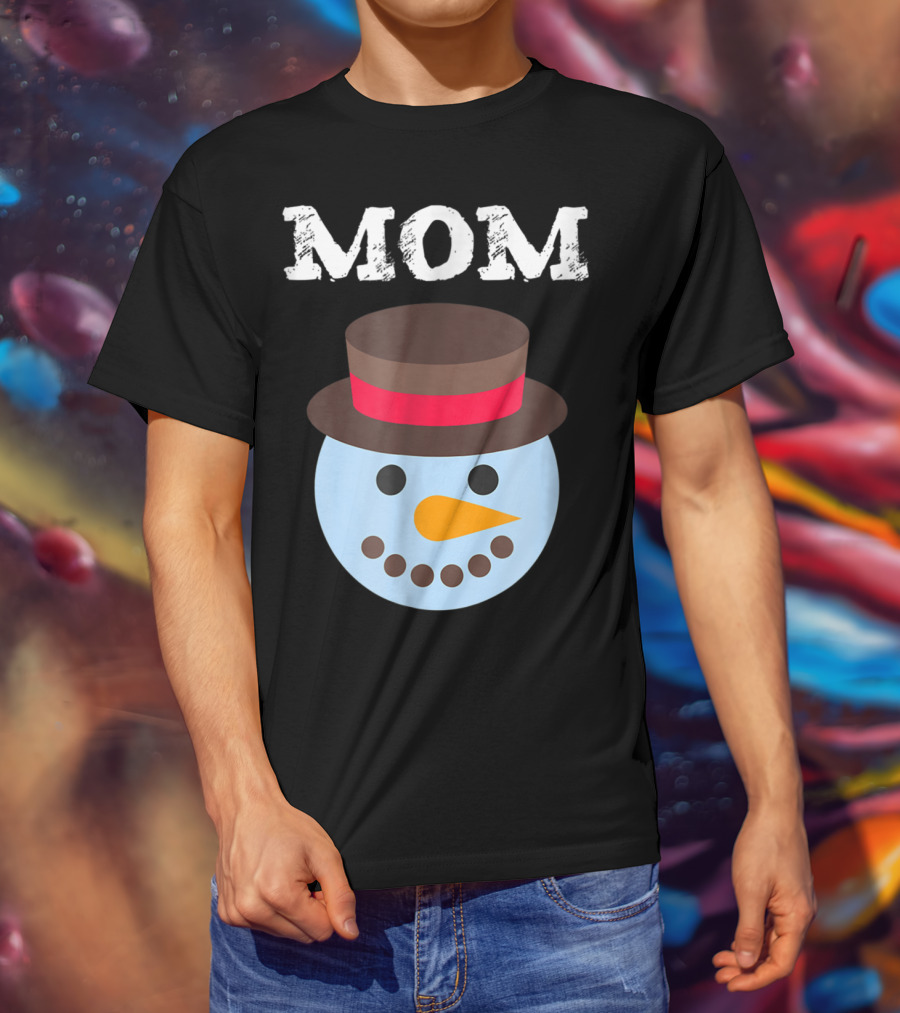 Mom Snowman Fun Family Christmas Matching PJ 30 T-Shirt
