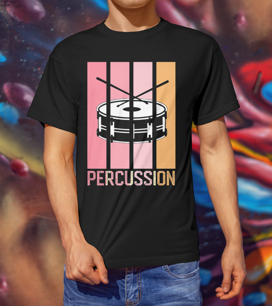 Percussion Drum Band Mom Marching Band School T-Shirt
