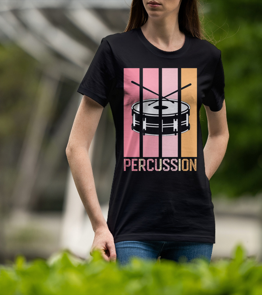 Percussion Drum Band Mom Marching Band School T-Shirt