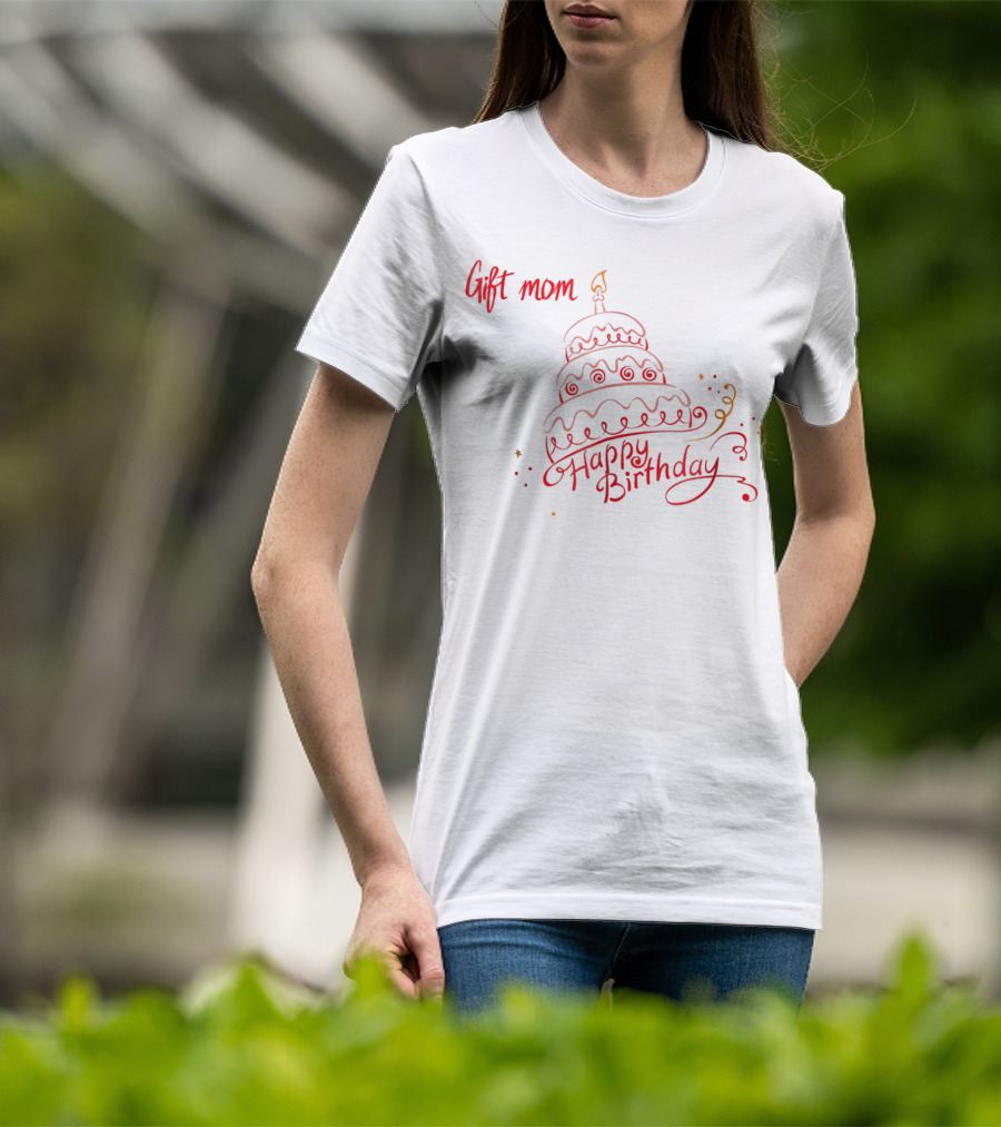 Gift Mom Happy Birthday Cake Perfect38 T-Shirt