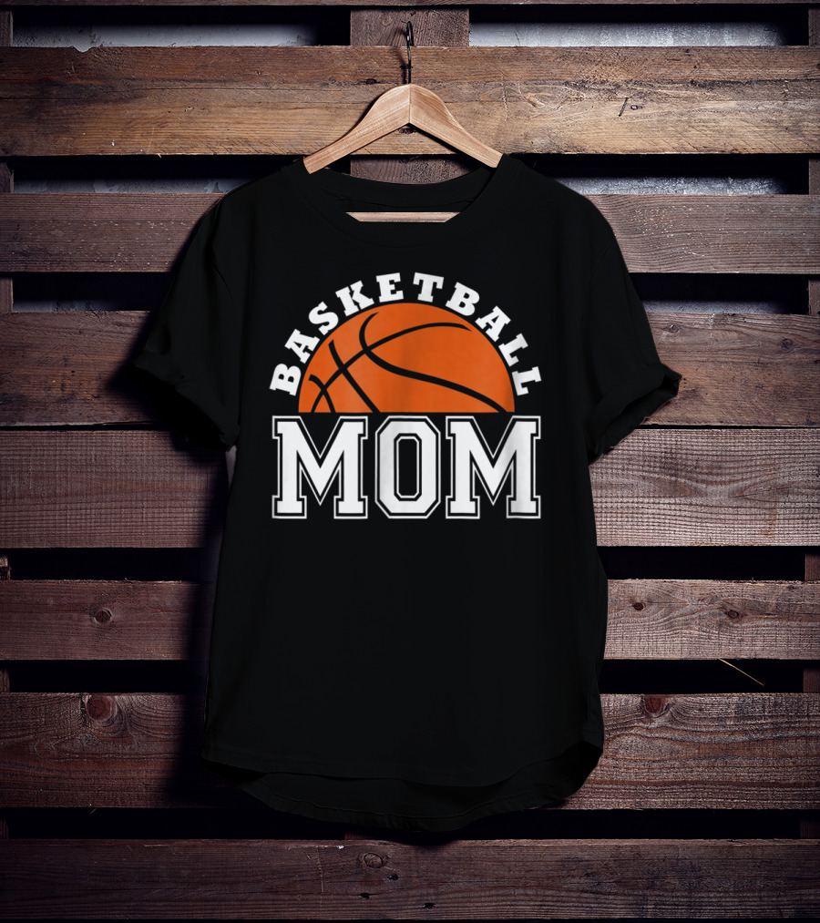 Basketball Mom Women83 Orange Ball Sports T-Shirt