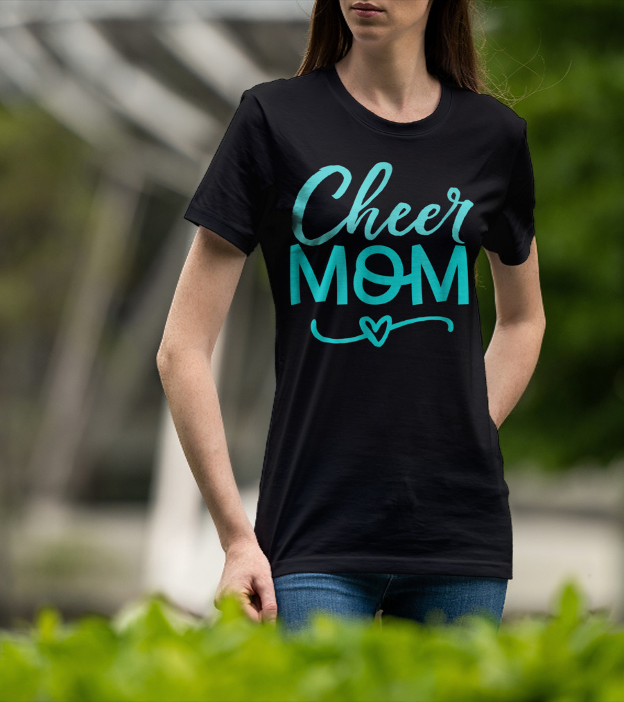 Cheer Mom Heart Symbol For All Moms Around The World T-Shirt