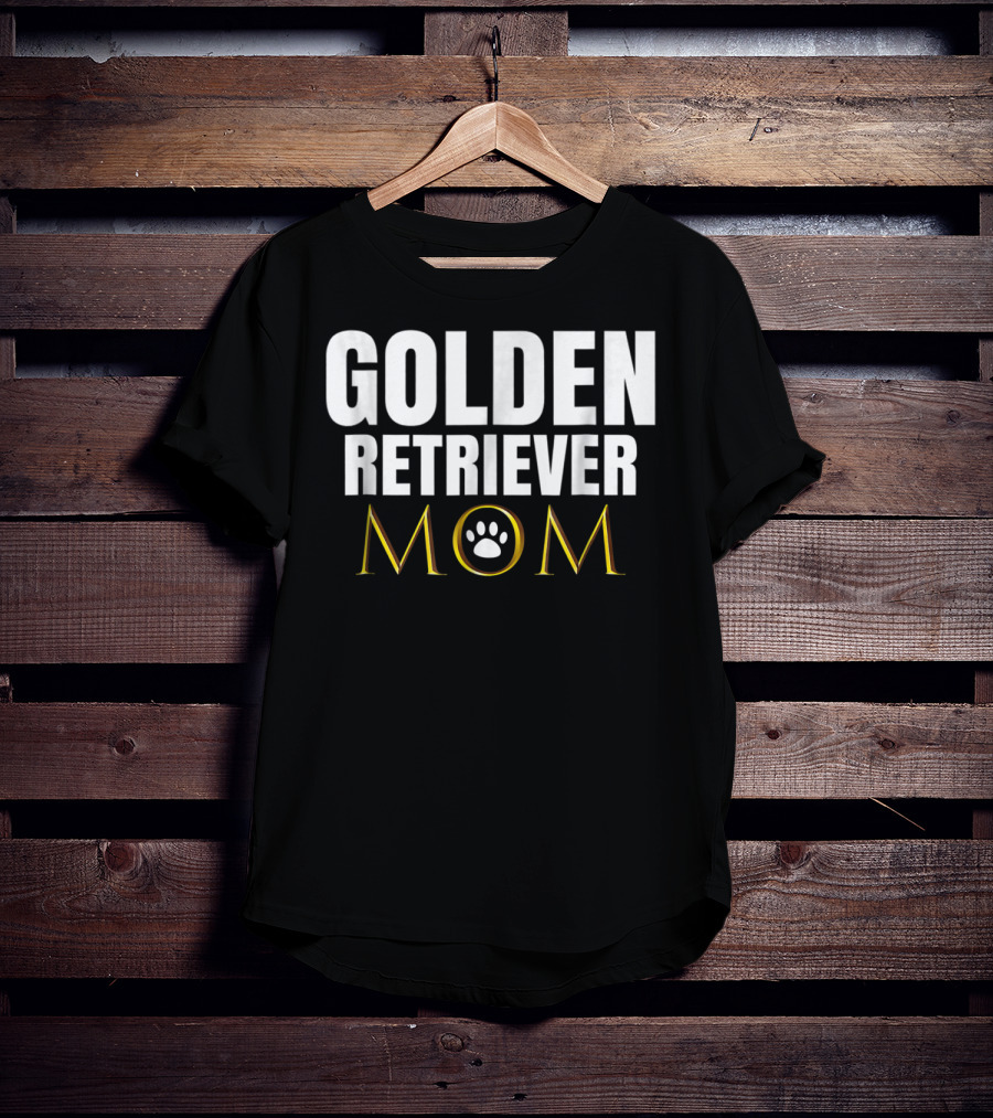 Golden Retriever Mom Dog Appreciation Day Paw Prints T-Shirt