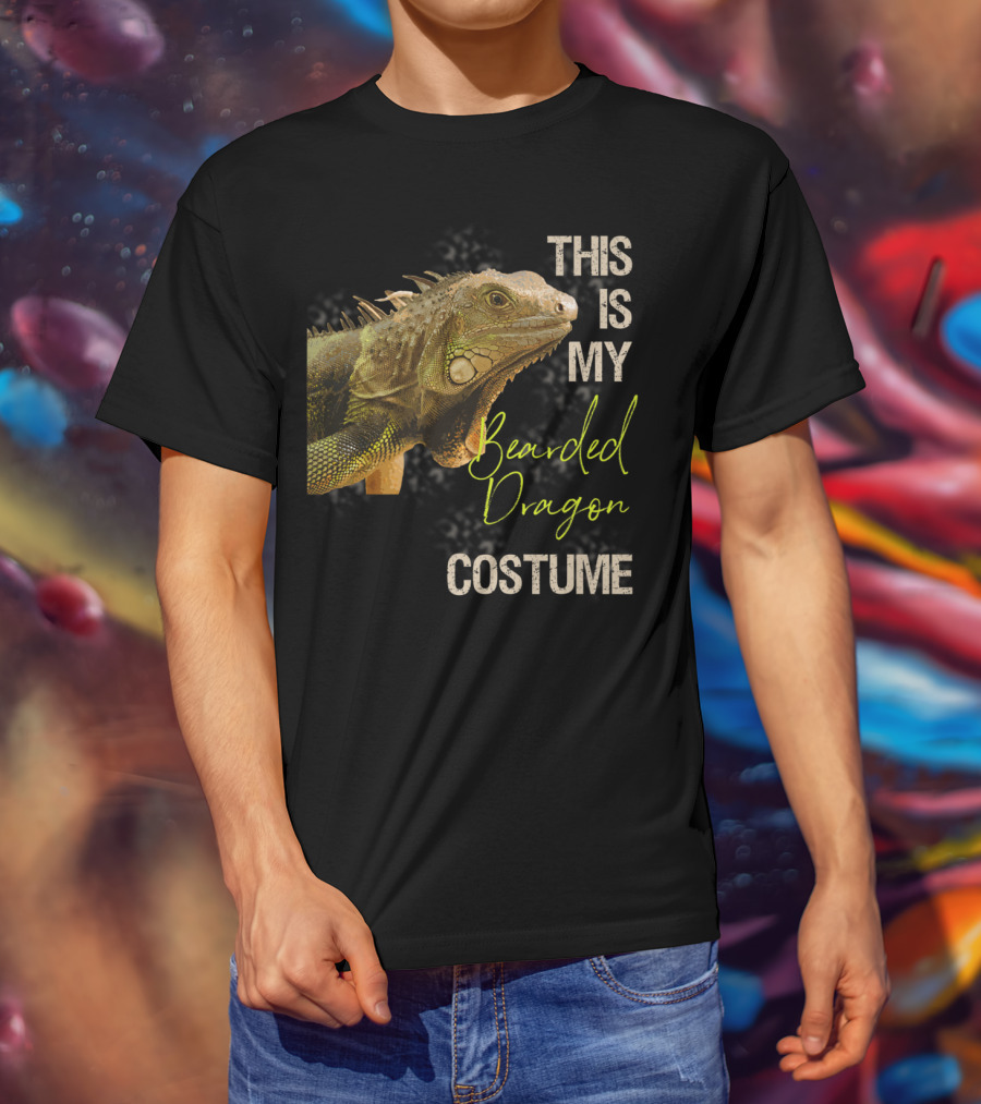 This Is My Bearded Dragon Costume Funny Bearded Dragon Costume Art Apparel Clothes38 T-Shirt