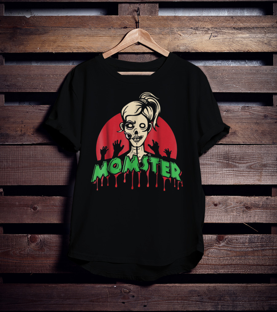 Momster Zombie Funny Parents Halloween Costume T-Shirt