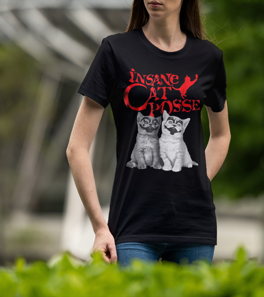 Insane Cat Posse Halloween Funny Clowns Mom Lover T-Shirt