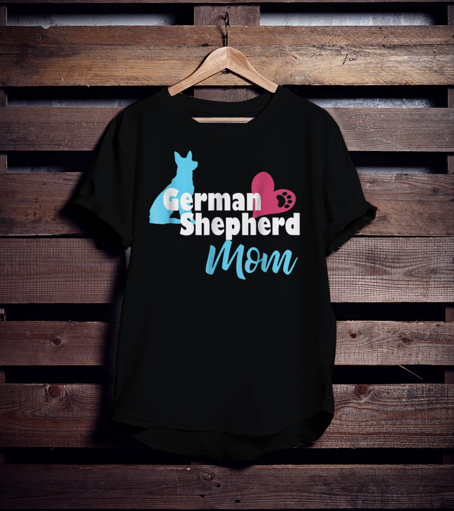 German Shepherd Mom Heart Paw T-Shirt