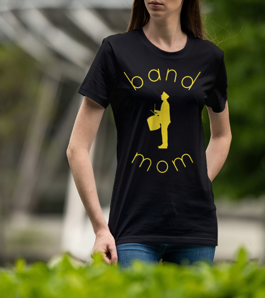 Band Mom School Colors Marching Band Parent T-Shirt