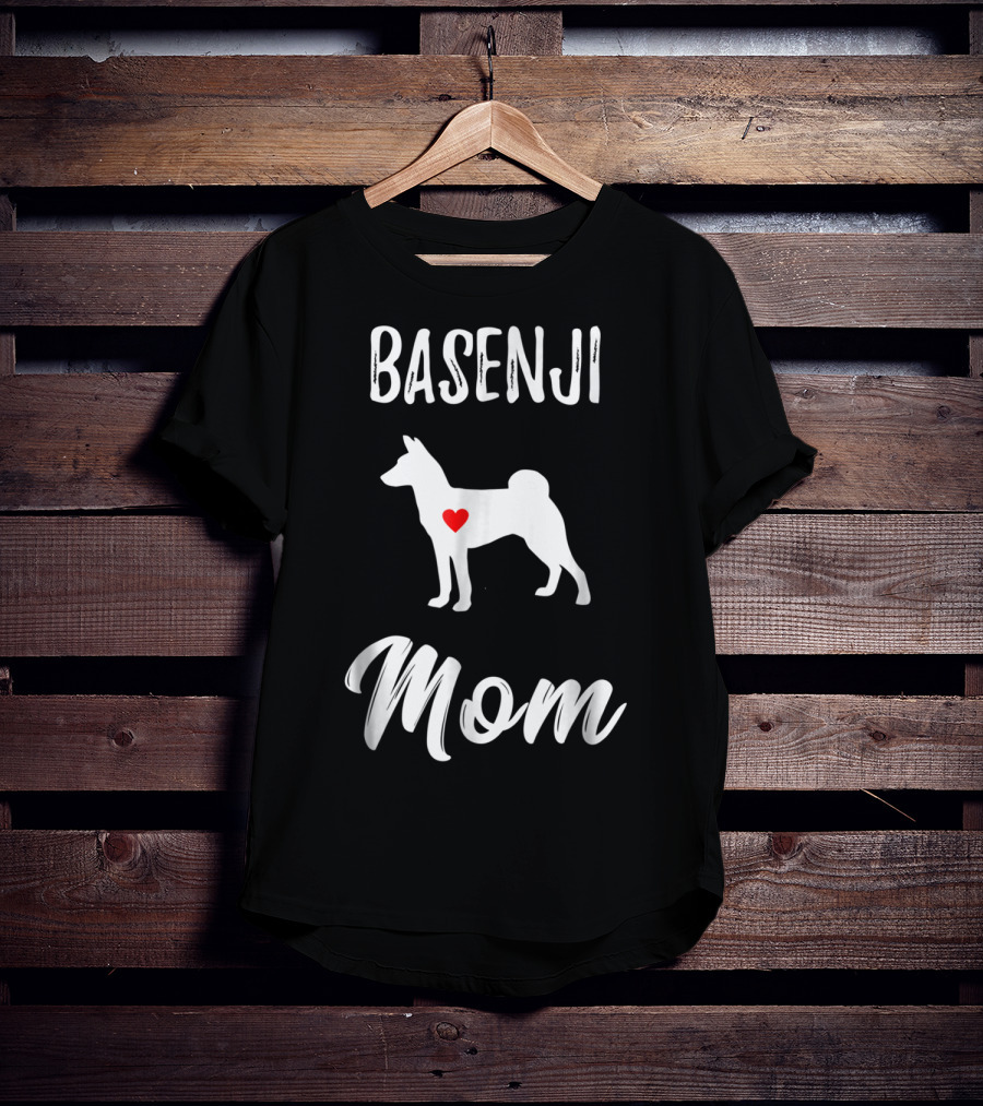 Basenji Mom Basenji Dog Heart T-Shirt