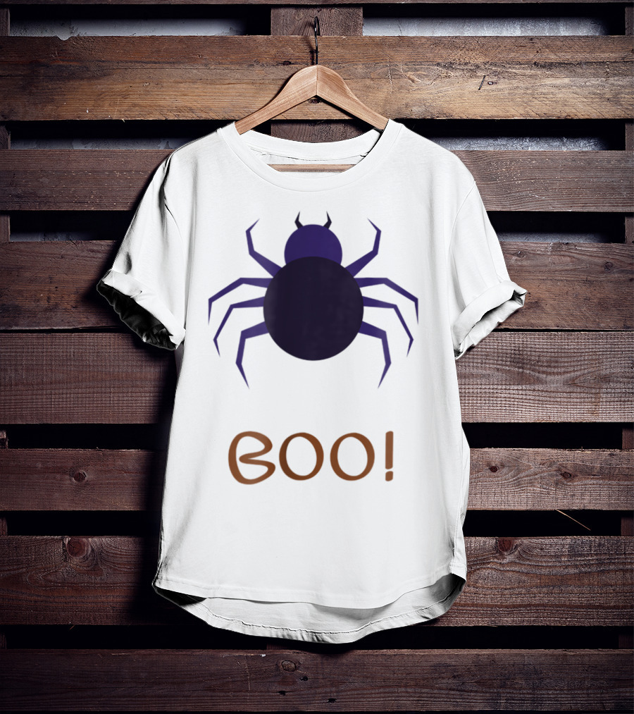 BOO Halloween Spider Design For Mom Sister Boyfriend Girl T-Shirt