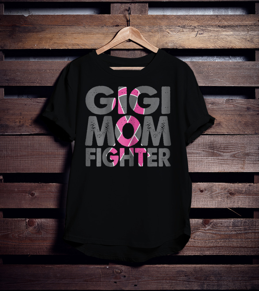 Gigi Mom Fighter Breast Cancer Awareness Pink T-Shirt