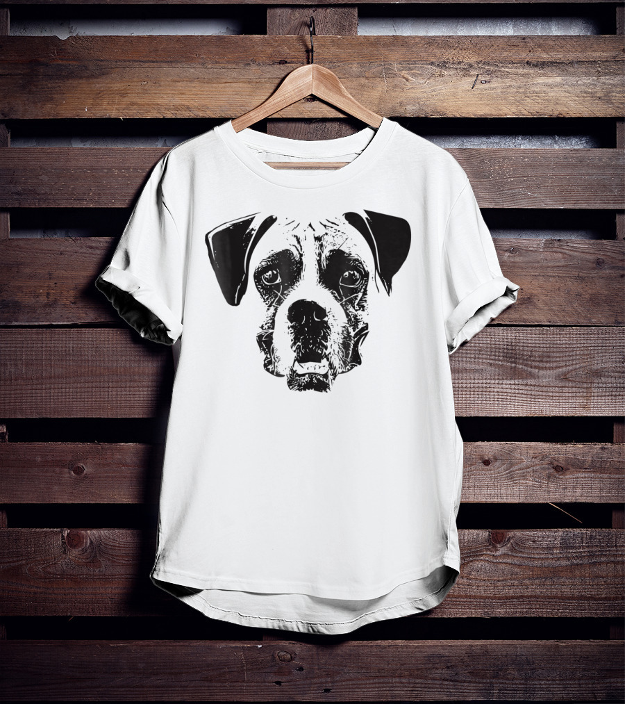 Boxer Dog Face Dog Mom Or Dad Boxer Dog Face T-Shirt