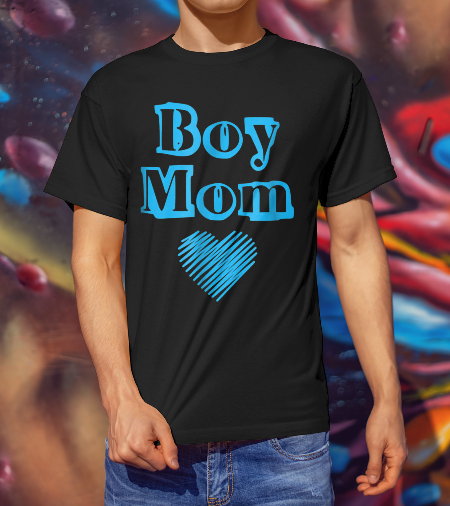 Boy Mom Heart Perfect New Mom Of Boys T-Shirt