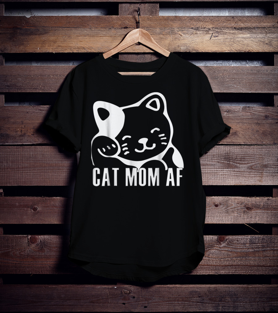 Cat Mom AF Clothing43 Playful Cat T-Shirt