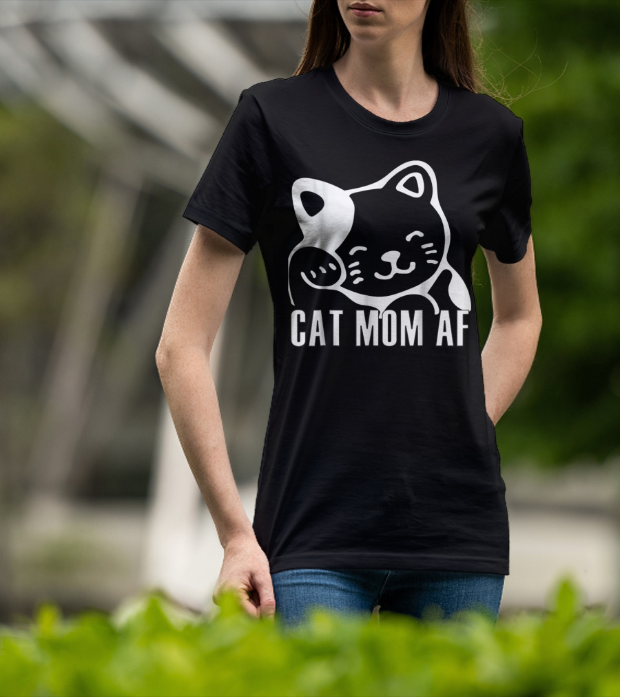Cat Mom AF Clothing43 Playful Cat T-Shirt