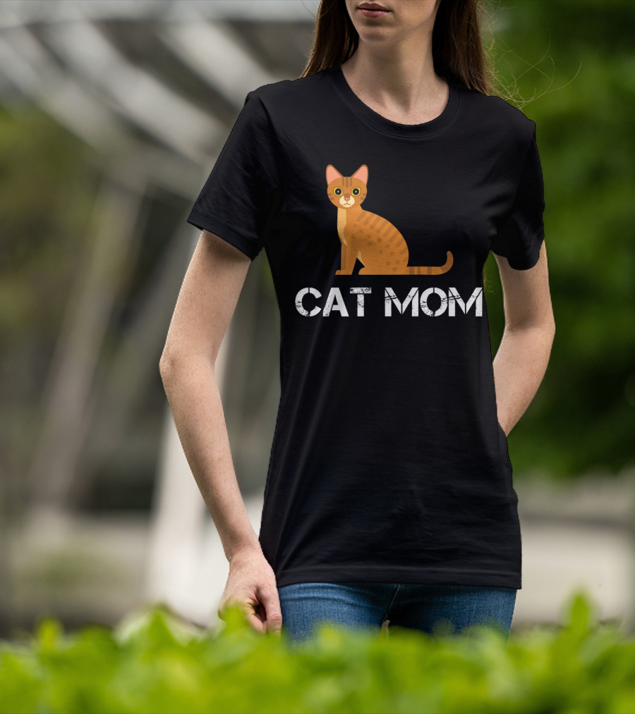 Cat Mom Cat Owner Cartoon Cat T-Shirt